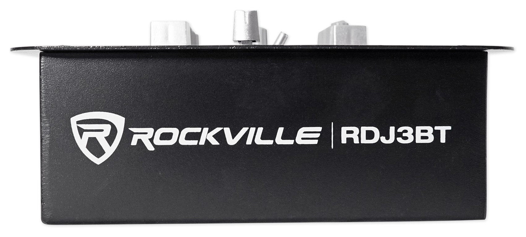 Rockville RDJ3BT 2 Channel DJ Mixer with USB, Bluetooth, Talkover, 4 Line Inputs