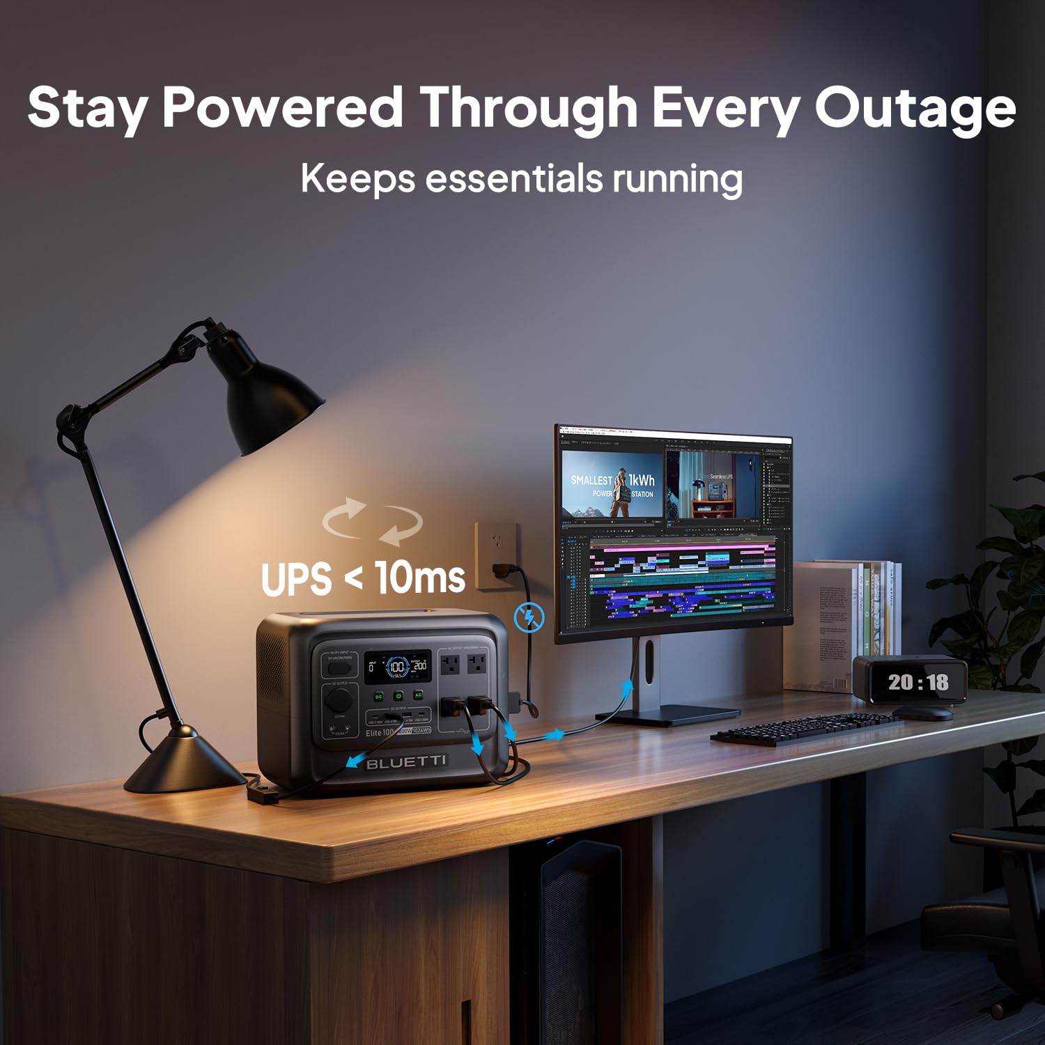 BLUETTI Elite 100 V2 Portable Power Station for Camping 1024Wh 1800W
