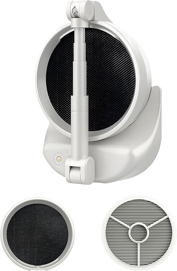 Vegapunk Rechargeable Smoke Away Purifier Fan for Indoors - Portable Odor Exhaust Eliminator Remover Eater Filter - The High Fan for Desktop - White