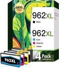 962 962XL Ink Cartridges Combo Pack：Replacement for HP Ink 962XL Black and 962 Color for HP OfficeJet Pro 9010 Series 9015 9018 9025 9020 9012 9014 9016 9019 9022 9026 9027 9028 9029 Printer