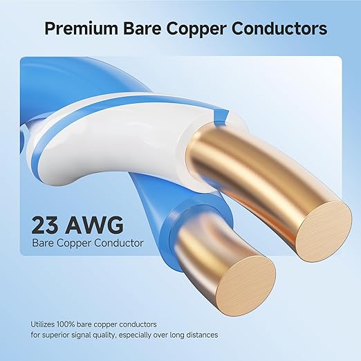 Cable Matters [UL Listed] 10Gbps in-Wall Riser Rated (CMR) 23AWG Bare Copper Cat6 Ethernet Cable - 500ft, Cat 6 Ethernet Cable Spool, Cat 6 Cord Bulk, Black