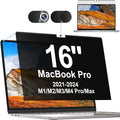 Privacy Screen MacBook Pro 16 Inch 2021-2024 (M1-M2-M3-M4,), Magnetic Removable Anti Blue Light Glare Filter Privacy Screen Protector