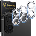 UniqueMe for 3 Pack iPhone 16/16 Plus/17 Camera Lens Protector-Silver