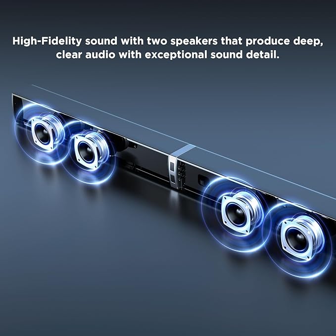 MZEIBO Sound bar with Subwoofer, 120W Bluetooth 5.0 TV Soundbar Home Theater System with Wired Subwoofer, Deep Bass Audio System with BT/ARC/Optical/AUX Connection for TV PC