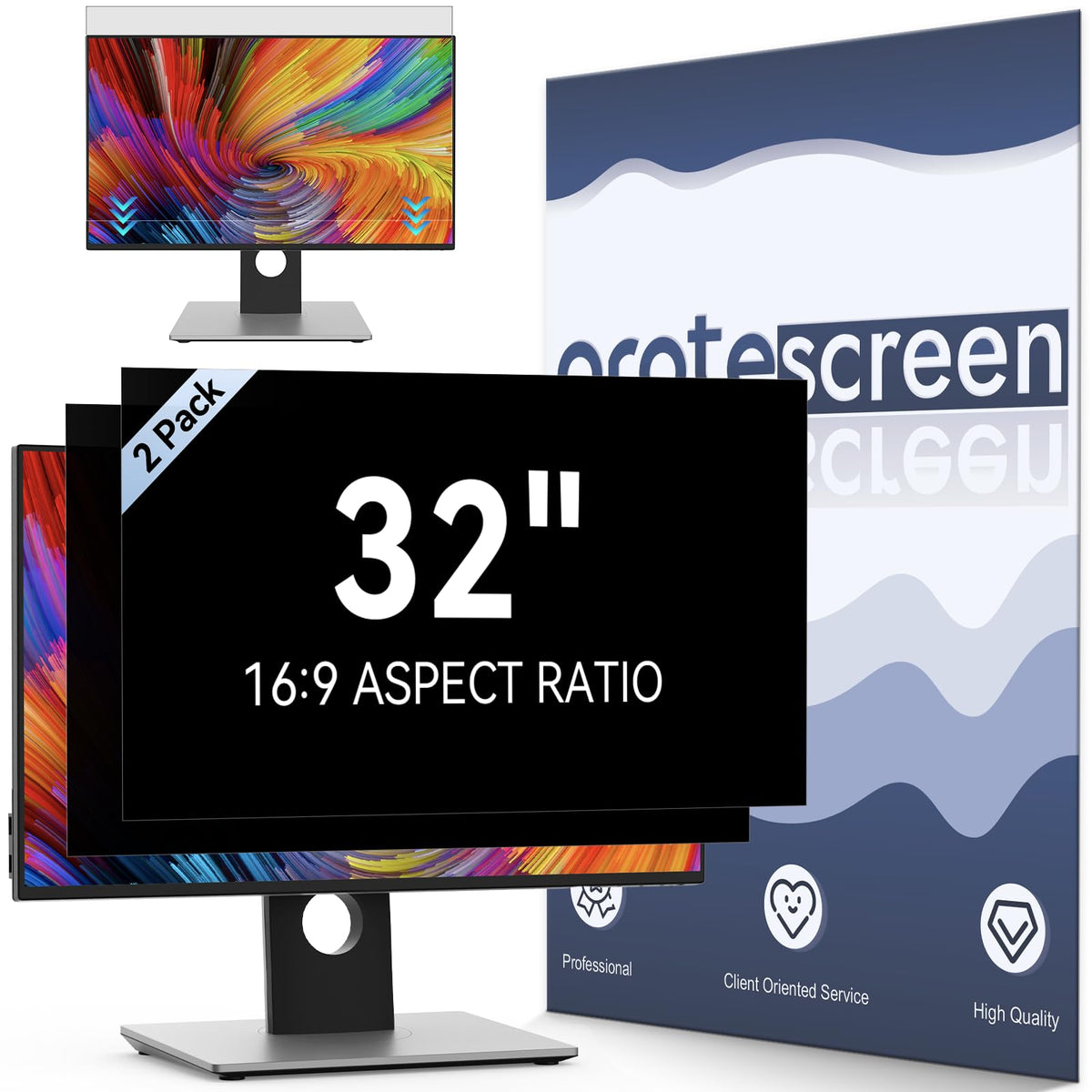 13.3 Inch Laptop Privacy Screen Compatible with Lenovo Hp Dell Acer Asus Thinkpad Envy Xps, 16:10 Aspect Removable Anti Glare Blue Light Filter Protector,13 in Computer Monitor Privacy Shield