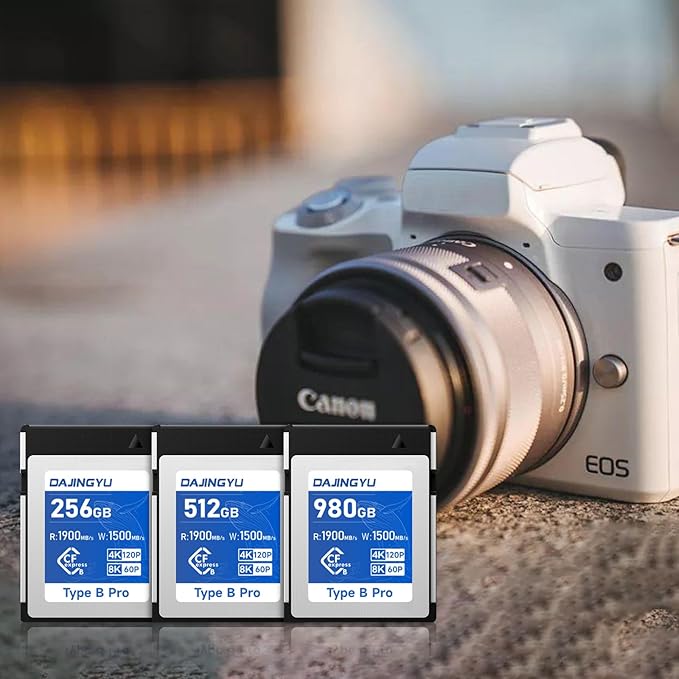 High Speed 980GB CFexpress Type B Memory Card 1900MB/s Read & 1500MB/s Write for 8K60P/4K120P Video Recording Compatible with Nikon Canon panasonic Fujifilm Camera