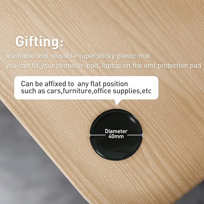 QRFDTSOQY Laptop Pad Protection, Radiation Shielding Pad, Multi-Layer EMI Blocker, Suitable for Laptops, Tablets, Notebooks, Ipad, Cell Phones, Black, Aluminum Cooling