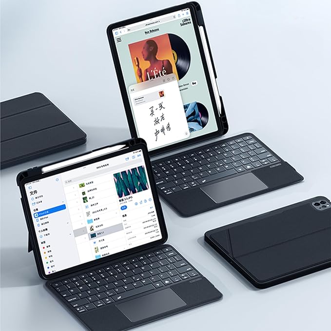 Detachable Keyboard Case for iPad 10th Gen & 11th Gen (A16, 2025), Magnetic, Slim Cover with Multi-Touch Trackpad, Detachable Backlit Keyboard with Kickstand Lightweight, Black
