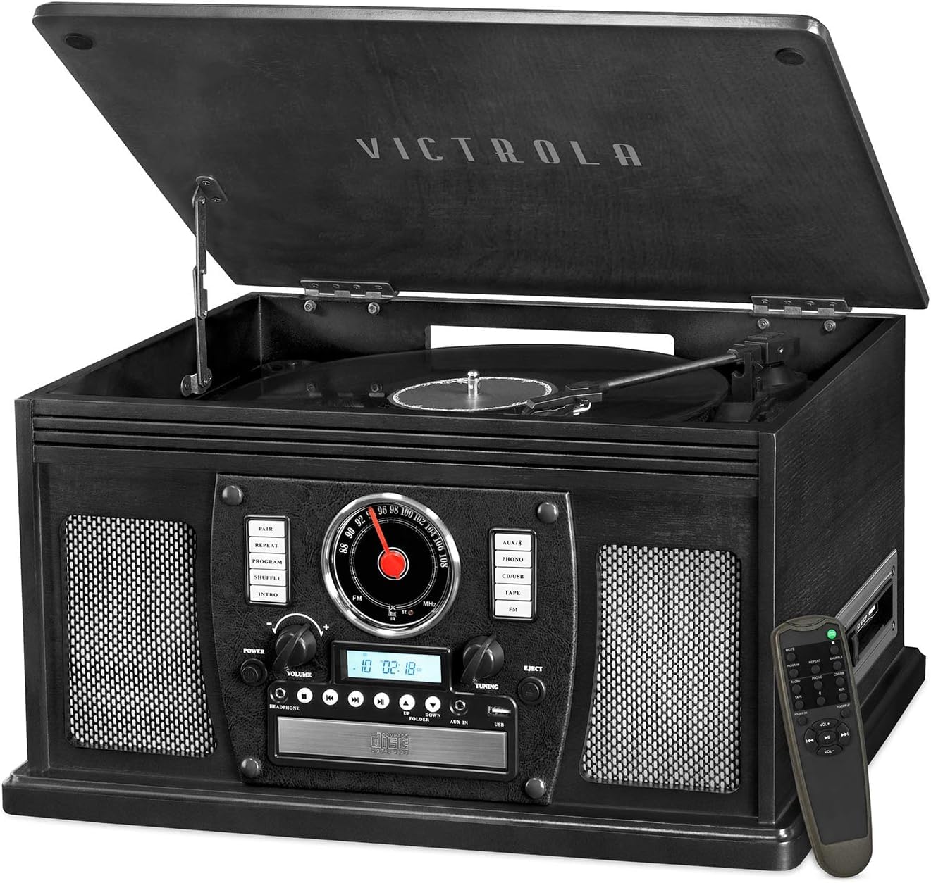 Victrola Navigator - 8-in-1 Bluetooth Record Player - Black
