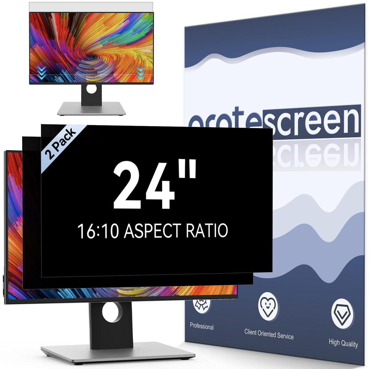 13.3 Inch Laptop Privacy Screen Compatible with Lenovo Hp Dell Acer Asus Thinkpad Envy Xps, 16:10 Aspect Removable Anti Glare Blue Light Filter Protector,13 in Computer Monitor Privacy Shield