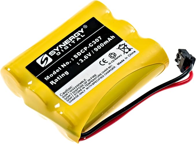 Synergy Digital Cordless Phone Battery, Compatible with Radio Shack 23-895 Cordless Phone Combo-Pack Includes: 2 x SDCP-C307 Batteries