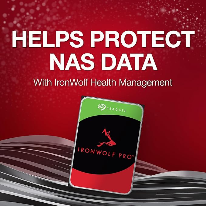 Seagate IronWolf Pro 28TB Enterprise NAS Internal HDD Hard Drive – CMR 3.5 Inch SATA 6Gb/s 7200 RPM 512MB Cache for RAID Network Attached Storage, Rescue Services (ST28000NT000)