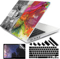DONGKE for M4 MacBook Pro 16 Inch Case 2024 2023 2021 A3403 A3186 M3 A2991 M2 A2780 M1 A2485 Pro/Max Chip, Plastic Hard Shell Case & Keyboard Cover for Mac Pro 16 with Touch ID, Right & Left Brain