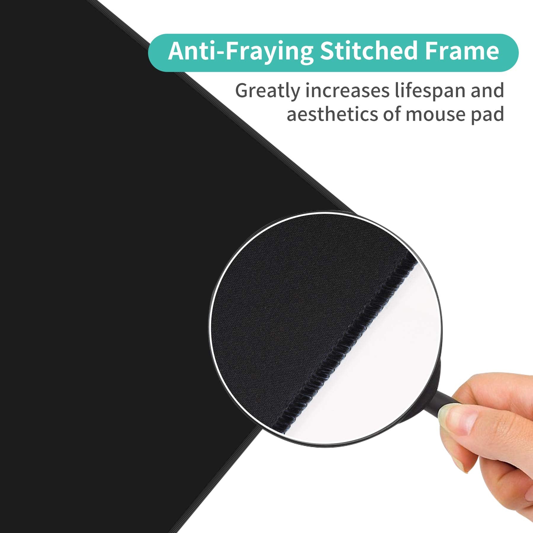 Dynippy Large Thin Mouse Pad with Stitched Edges, Galaxy Nebula Space