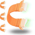Rapink Patch Cables Cat6 0.5ft (24 Pack), Ethernet Patch Cable 10G Support, Cat 6 Patch Cable for Patch Panel to Switch, Flexiable Cat 6 Ethernet Cable with Gold Plated Orange