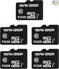 Micro Center 32GB Class 10 MicroSDHC Flash Memory Card with Adapter for Mobile Device Storage Phone, Tablet, Drone & Full HD Video Recording - 80MB/s UHS-I, C10, U1 (5 Pack)