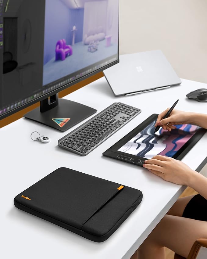 tomtoc 360° Protective Laptop Sleeve for 13.5-14.4 Inch Surface Laptop Studio/6/5/4/3, Surface Book, Water-Resistant Laptop Case for Acer Aspire/Swift 14, ASUS Vivobook/Zenbook 14, Jumper EZbook X3