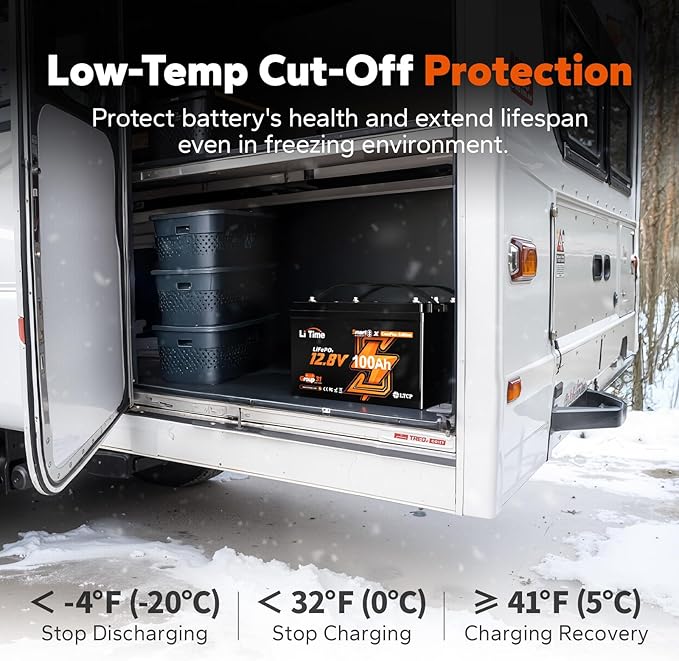 LiTime 12V 100Ah LiFePO4 Group 31 Battery, Compatible with Victron, Built-in 100A BMS & Bluetooth, Low-Temperature Protection, CAN/RS485 Communication, Ideal for Trolling Motors, Marine, RV (4Pack)