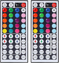 44 Key RGB LED Strip Light Remote Controller, IR Remote Controller Replacement for SMD 5050 3528 2835 RGB LED Light Strip Lights (2 Pack)