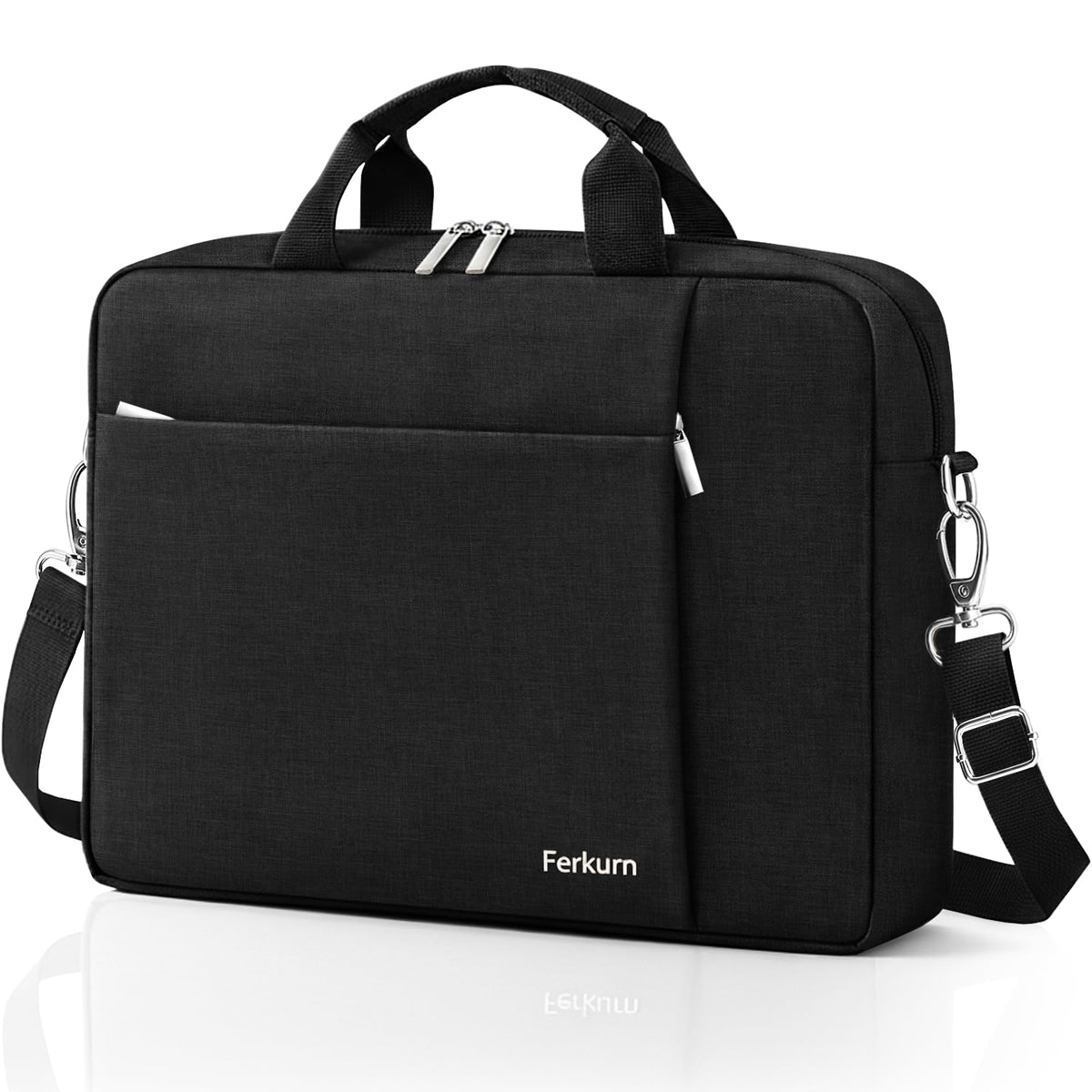 Ferkurn Laptop Bag Case for Women Men Computer Bag Compatible with HP Envy Pavilion Omen/LG Gram/MSI/Dell Inspiron XPS/Lenovo/Acer, Shoulder Strap Carrying Messenger Briefcase, Pink, 15.6 16 Inch