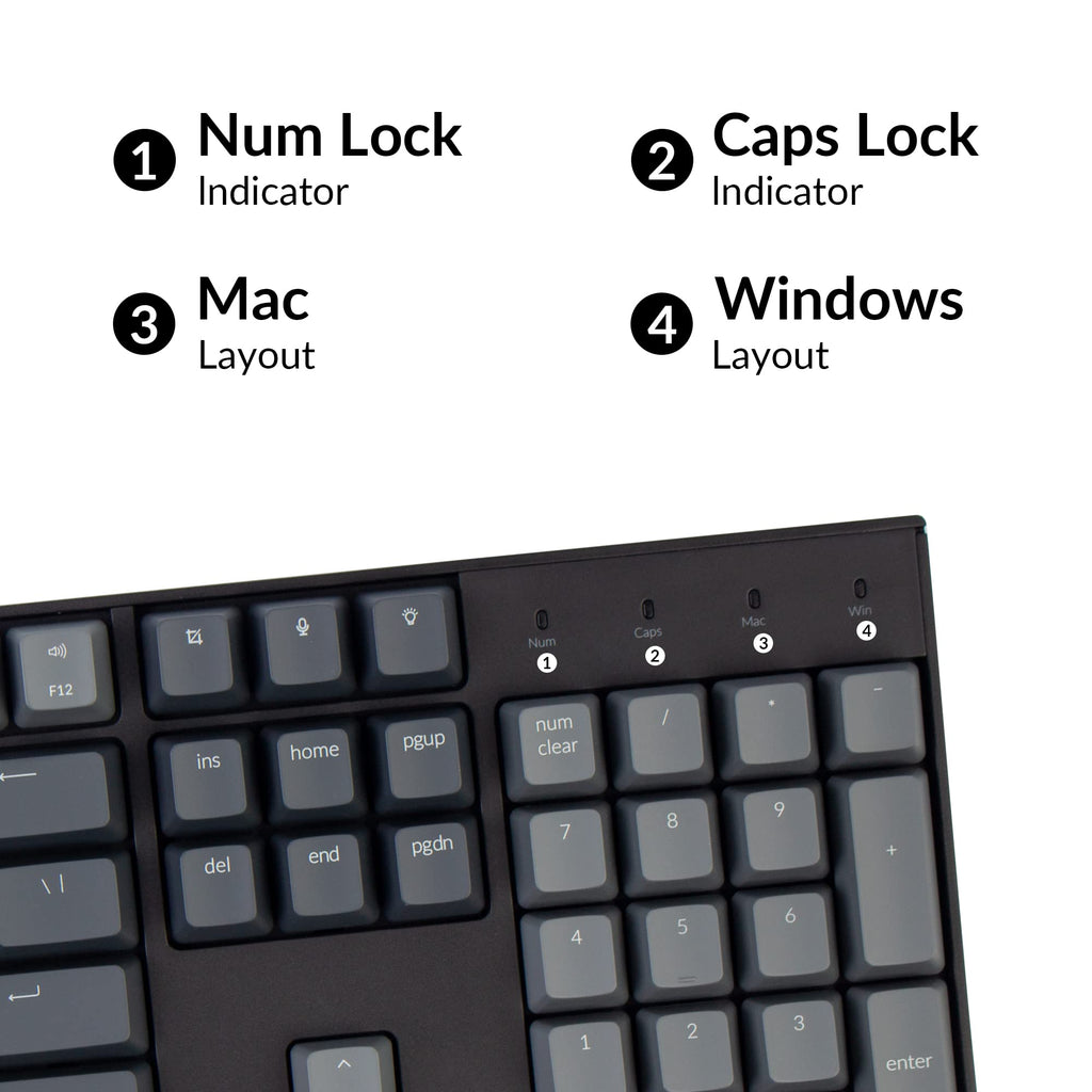 Keychron K10 Full Size Layout White LED Backlit Hot-Swappable Mechanical Keyboard for Mac Windows, Multitasking 104-Key Bluetooth Wireless/USB Wired Computer Keyboard with Keychron Super Brown Switch