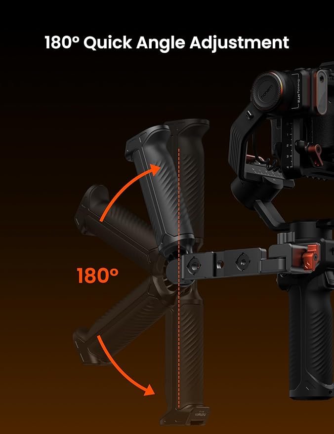 hohem Adjustable Sling Handgrip Gimbal Sling Handle for iSteady M7/iSteady M6/iSteady MT2, Ergonomic Grip for Low Angle Shots, L-Shaped Lever, BH-01
