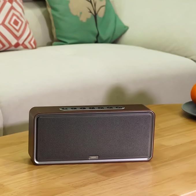 DOSS SoundBox XL Bluetooth Speaker with Subwoofer, 32W Loud Sound with Booming Bass, Dual DSP Technologies, 10H Playtime, USB-C, TWS, 2.1 Audio Channel for Home, Indoor and Office - Gold