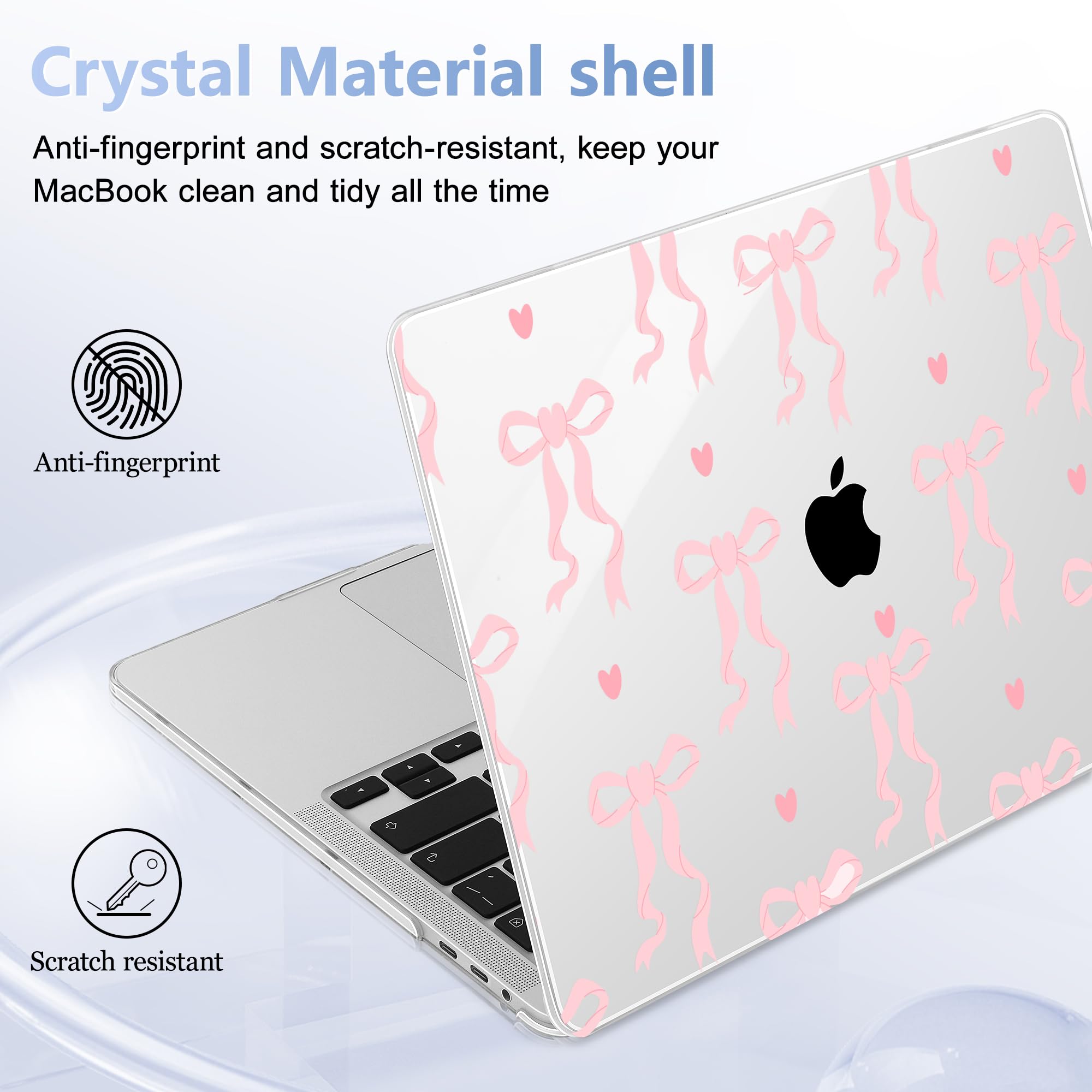Lepeoac for MacBook Pro 16 inch Case 2019 2020 Release Model A2141, Plastic Hard Shell Cover with Keyboard Cover & Screen Protector for MacBook Pro 16 inch with Touch Bar & Touch ID, Bow