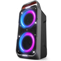 Foxdawn Party Bluetooth Speaker: 240W Peak Loud Sound, Deep Bass, 15H Playtime, Fast Charge, IPX4 Waterproof, TWS, Led Light Show, Large Portable Wireless Speakers for Outdoor, Camping, Backyard, Home