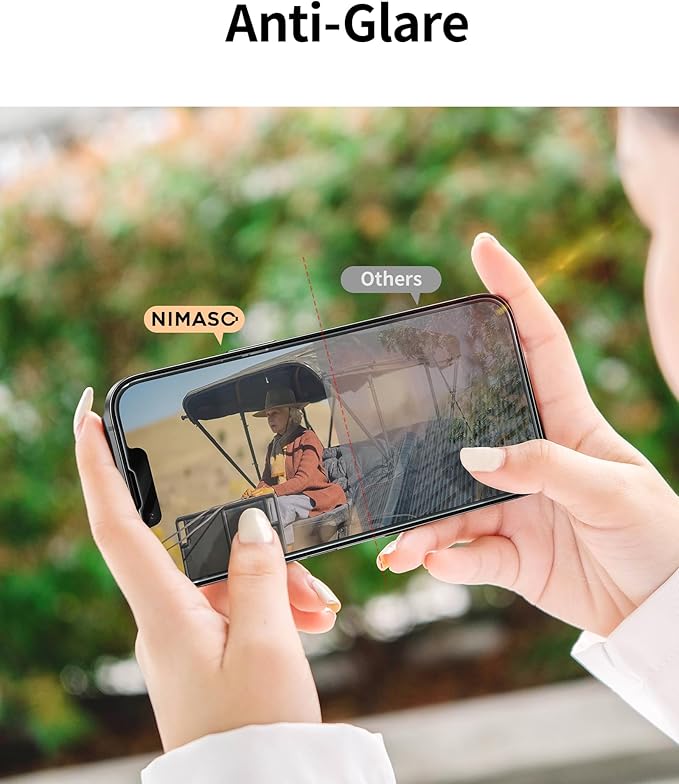 NIMASO for iPhone 16e/13 Pro/13/14 Screen Protector, 2 Pack Matte Tempered Glass Screen Protector for iPhone 16e, Anti-Glare, Anti-Fingerprint, Auto-Dust Removal, Instant Installation(6.1 inches)
