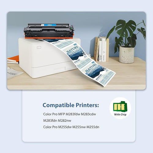 206X Toner Cartridges High Yield 4 Pack M283fdw M283cdw Toner Cartridges