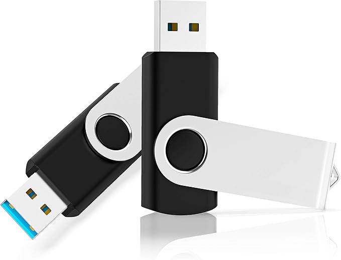 Wholesale 50 Pack 8GB Flash Drive Bulk, KOOTION Thumb Drive Flash Drives 8G Swivel Memory Stick USB 2.0, Black, 50 Pcs