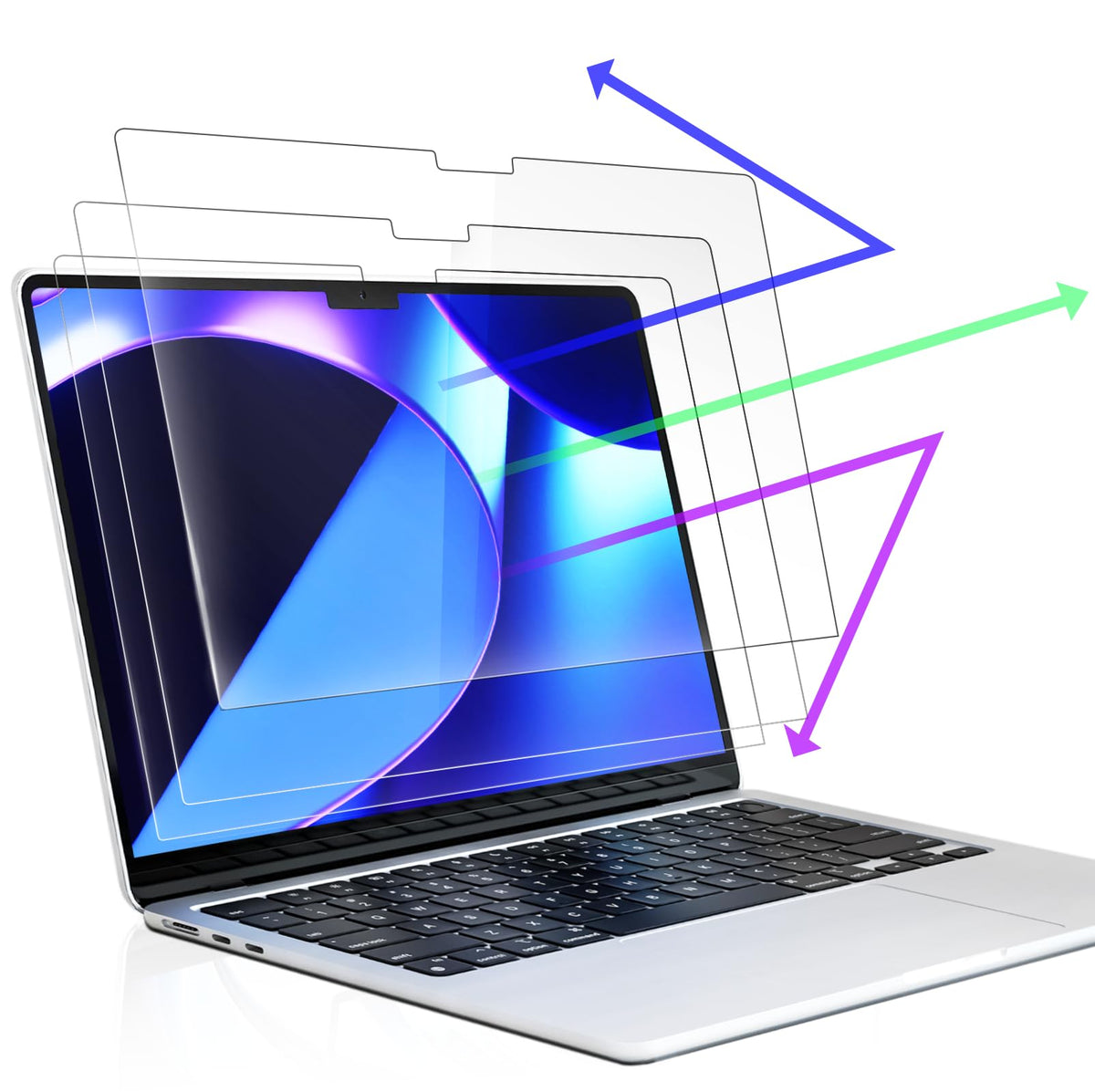 Peslv Nano‑Suction Privacy Screen for MacBook Air 15 Inch