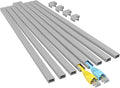 Yecaye Grey Cord Hider, One-Cord Channel Cord Cover on Wall, Cable Management Kit, Wire Covers for Cords, Cable Raceway, W0.59in H0.4in, Grey
