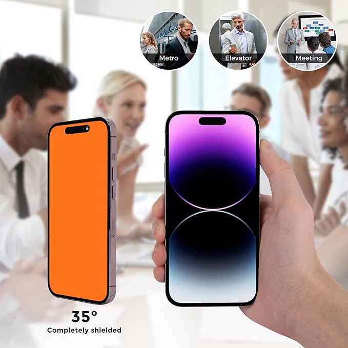Privacy Screen Protector for iPhone 16 (6.1 inch)- Flexible film, Gradient Colorful, Anti-blue light, anti-glare, filter screenultraviolet