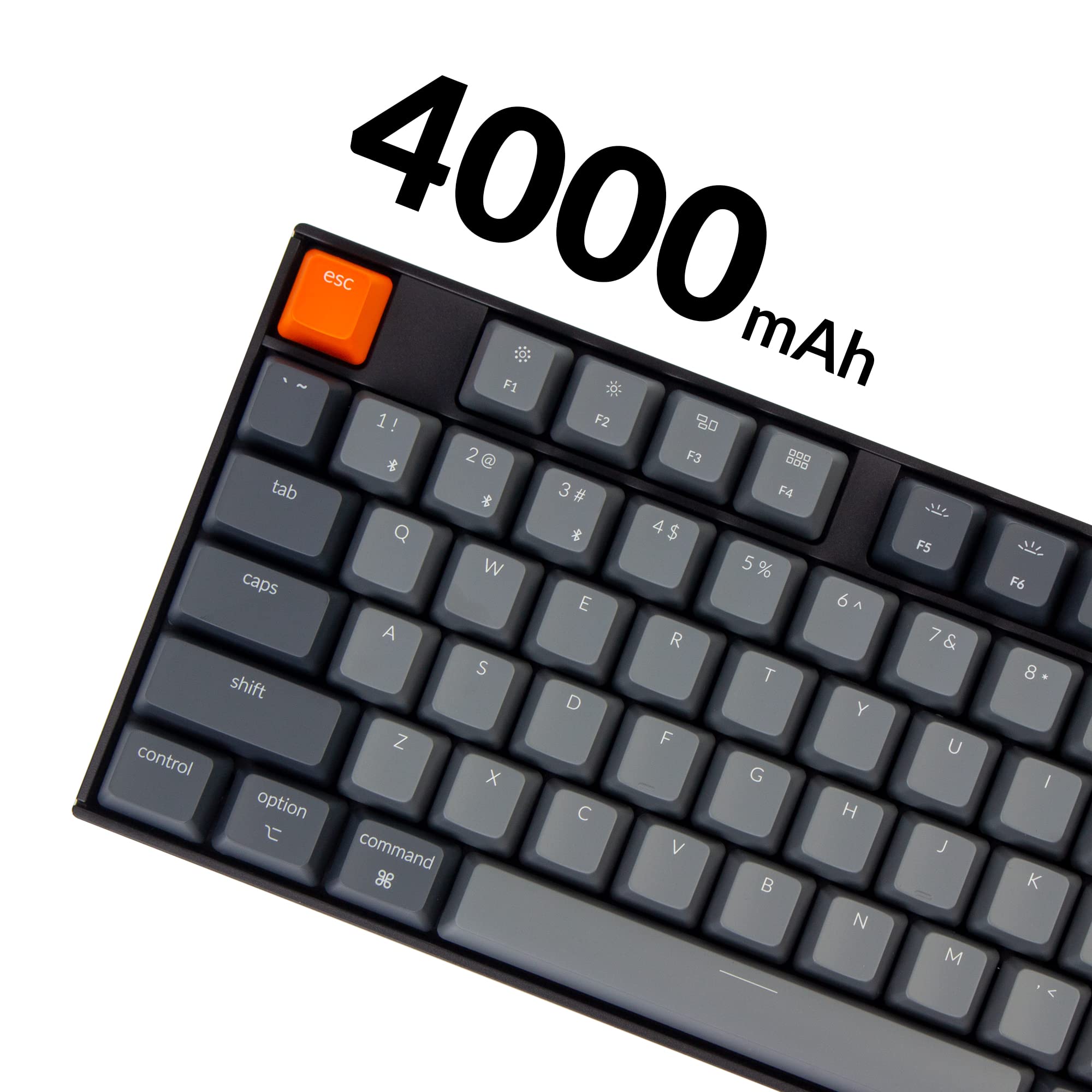 Keychron K10 Full Size Layout White LED Backlit Hot-Swappable Mechanical Keyboard for Mac Windows, Multitasking 104-Key Bluetooth Wireless/USB Wired Computer Keyboard with Keychron Super Brown Switch