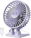 JZCreater USB Desk Fan, Mini Fan Portable, 3 Speeds Desktop Table Cooling Fan, Plug in Power Fan, Rotation Strong Wind, Quiet Personal Small Fan for Home Desktop Office Travel Bedroom, Purple