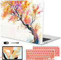 Compatible with MacBook Air 13 inch Case M1 A2337 A2179 A1932 2021 2020 2019 2018 Release with Retina Display & Touch ID, Crystal Pattern Plastic Hard Shell Case Cover, Phoenix Tree Flowers