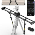 Zeapon AXIS 120 (2-axis) Multi-axis Motorized Camera Slider, 47''/120cm DSLR Dolly Carbon Fiber Electric Track, LCD Screen APP Control, Pan Head for 360° Panoramic Time-Lapse Follow Focus