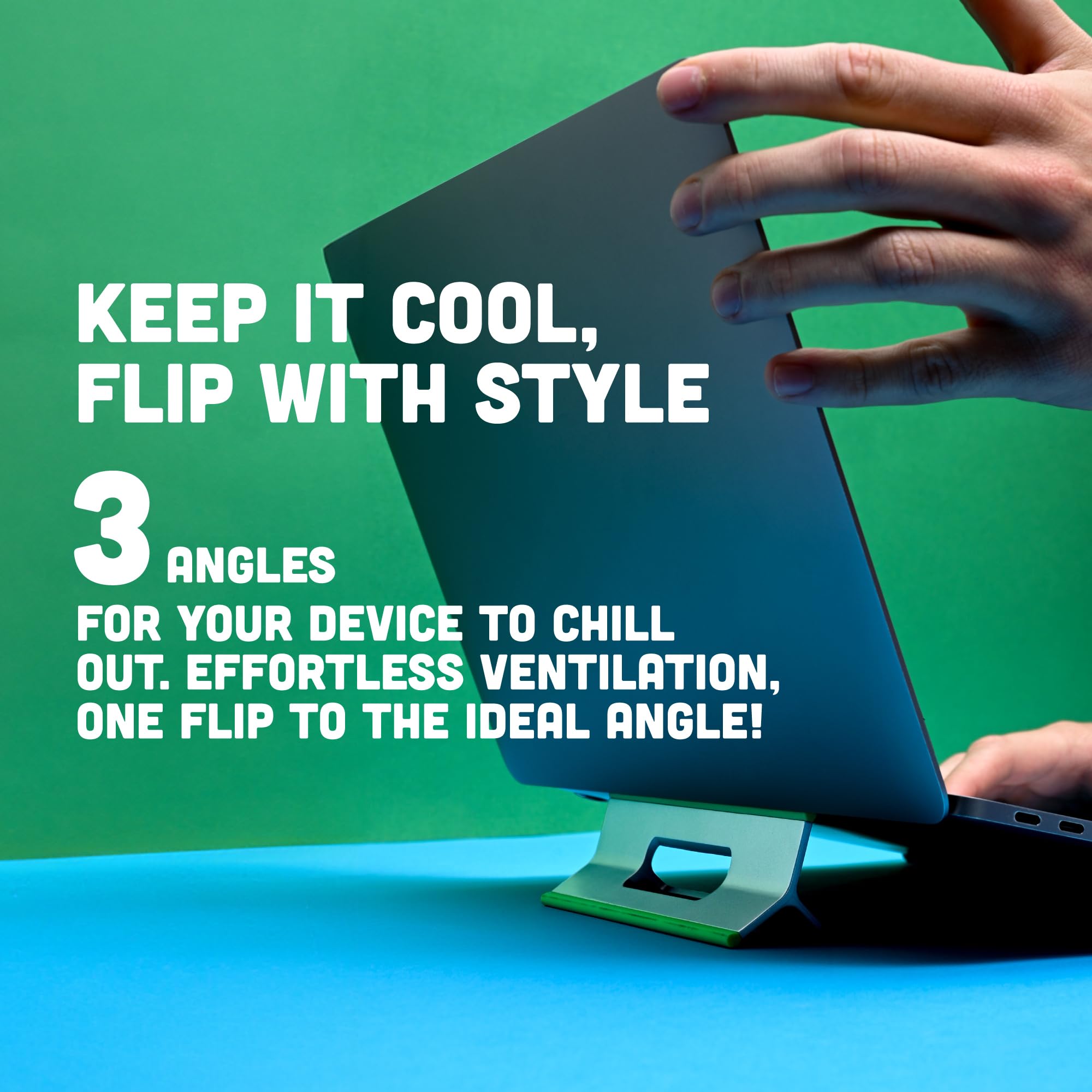 Steepy Portable Laptop Stand for Desk – Adjustable Height, & Portable Laptop Holder – Ergonomic Computer Stand for Cooling & Comfort – Slip-Proof, Sturdy Design – Universal Fit for 13-17 Inch Devices