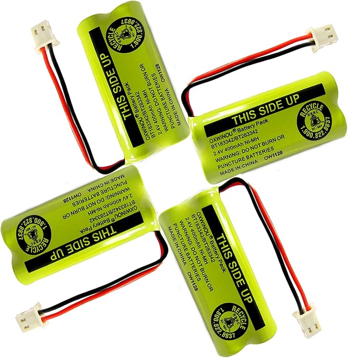 Replacement Battery BT183342/BT283342 BT166342/BT266342 BT162342 / BT262342 BT166342 Compatible with CS6114 CS6419 CS6719 AT&T EL52300 CL80112 CS6719-2 2.4V 400mAh (2 Pack)