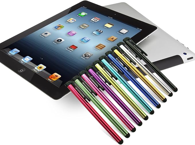 INNOLIFE Metal Stylus Touch Screen Pen Compatible with Apple iPhone 4 4S 5 5S 5C 6 6 Plus iPad Galaxy Tablet Smartphone PDA (100)