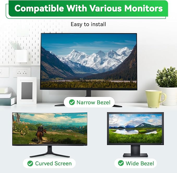 [2 Pack] Magnetic 21.5 in Computer Anti Blue Light Screen Protector for16:9 Aspect Ratio Widescreen Monitor, Hanging Eye Protection Anti-Glare Light Screen Protector, Removable 21.5in Protective Film