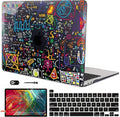 Compatible with MacBook Pro 13 inch Case M2 M1 A2338 2022 2021 2020-2016 A2251 A2289 A2159 A1989 A1706, Pattern Plastic Hard Shell Keyboard Cover Screen Film Webcam Cover, Abundant Formula