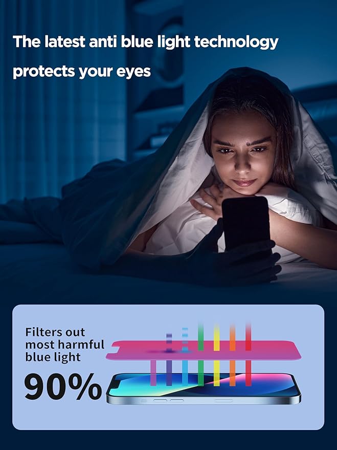 Compatible for iPhone 12/iPhone 12 Pro Privacy Screen Protector Tempered Glass 6.1 Inch, Pink Gradient Anti Spy Anti Blue Light HD Easy Installation