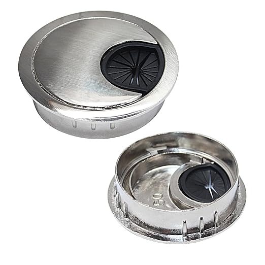 EASYEAH 2 Pcs Desk Grommet 2-1/16" / 53 mm, Zinc Alloy Desk Cord Hole Cover