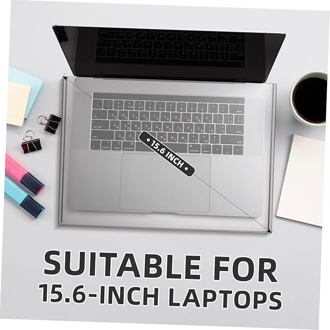 DOITOOL Clear Acrylic Keyboard Cover Protector, 15.6 in Laptop Keyboard Cover Mechanical Laptop Protector Cats from Touching Keyboard,15.7x10.4x1.6in