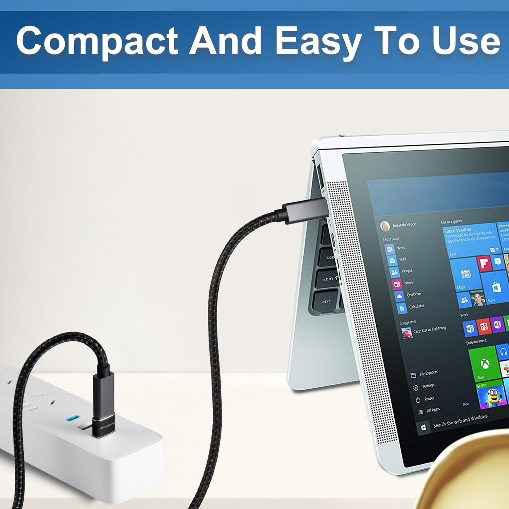 USB to USB C Adapter 4 Pcs Black, Fast Charging, Transfer and Type C OTG