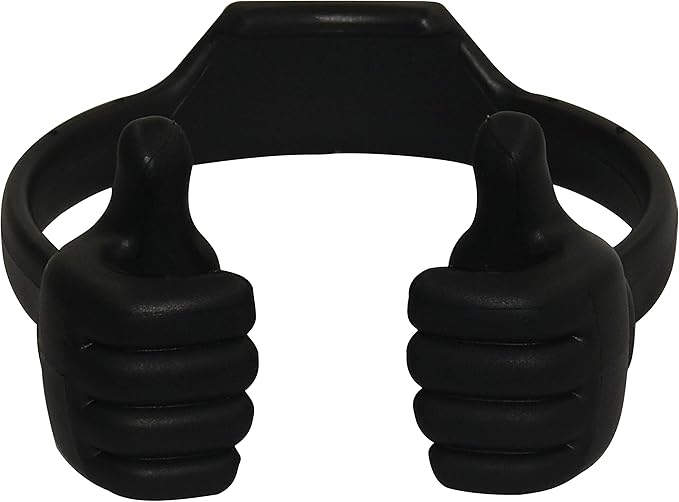 Honsky Thumbs-up Cell Phone Stand Holder, Tablet Stand Cradle for Desk Desktop Smartphone Cellphone Mobile Phone Tablets – Universal Adjustable Flexible, Black