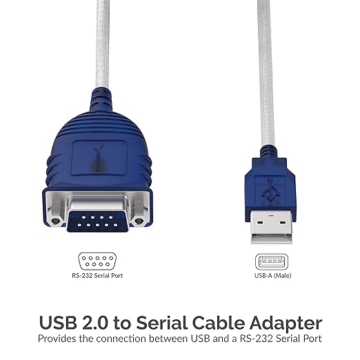 SABRENT USB 2.0 to Serial (9 Pin) DB 9 RS 232 Converter Cable, Prolific Chipset, Hexnuts, [Windows 10/8.1/8/7/VISTA/XP, Mac OS X 10.6 and Above] 10 Feet (CB-9PTF)